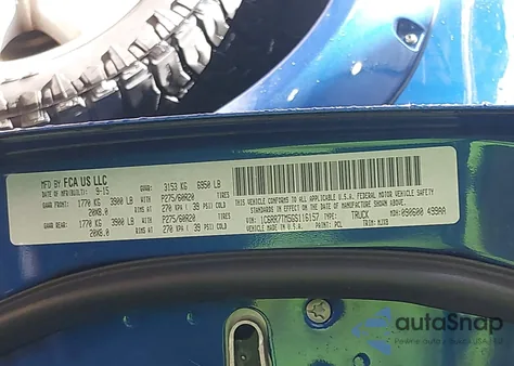 2016 Ram 1500 Big Horn from USA, damaged, VIN 1C6RR7TM5GS116157